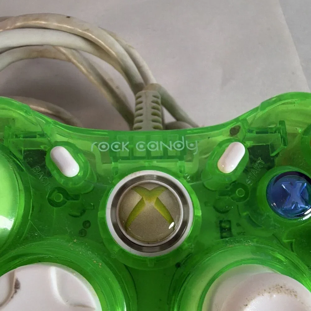PDP Rock Candy Wired Turbo Controller Green 8ft Cable for Microsoft Xbox 360